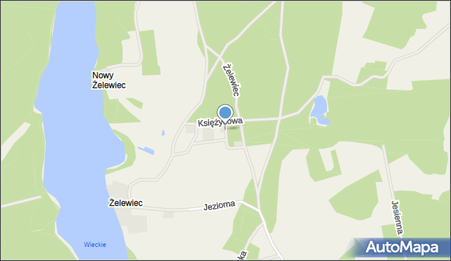 Śluza gmina Lipusz, Gwiezdna, mapa Śluza gmina Lipusz