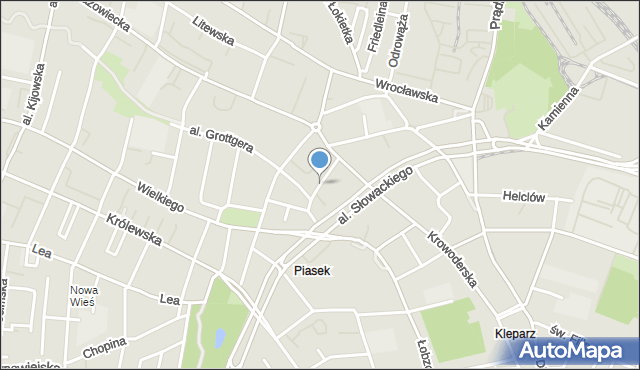 Kraków, Gzymsików, mapa Krakowa