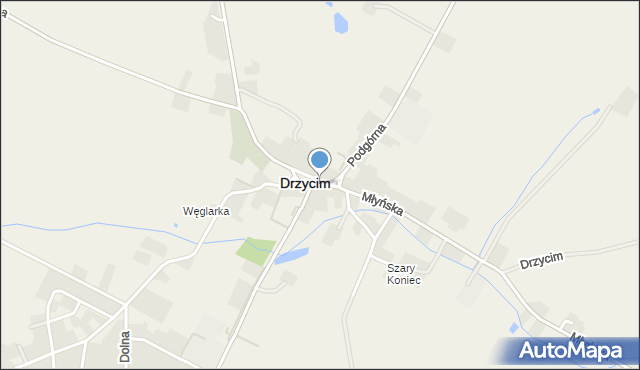 Drzycim, Handlowa, mapa Drzycim