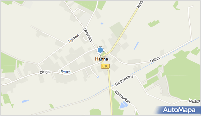 Hanna, Hanna, mapa Hanna