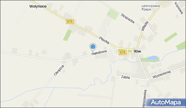 Iłów, Handlowa, mapa Iłów