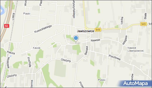 Jawiszowice, Handlowa, mapa Jawiszowice