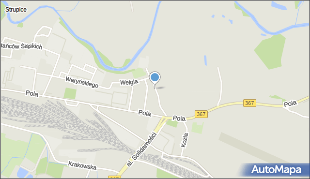 Jelenia Góra, Hallerczyków, mapa Jelenia Góra