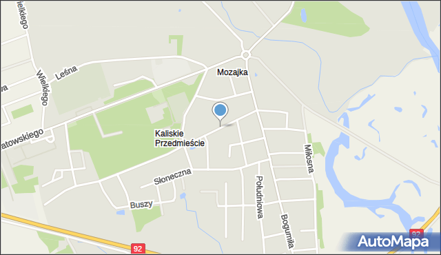 Koło, Harcerska, mapa Koło