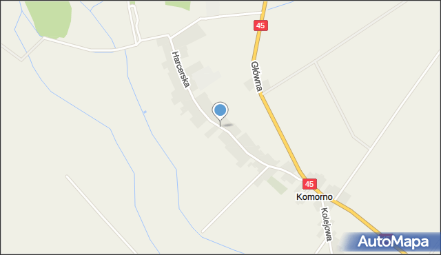 Komorno, Harcerska, mapa Komorno