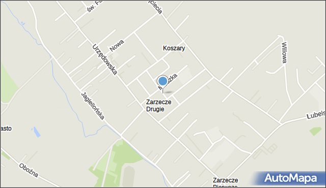 Kraśnik, Harcerska, mapa Kraśnik