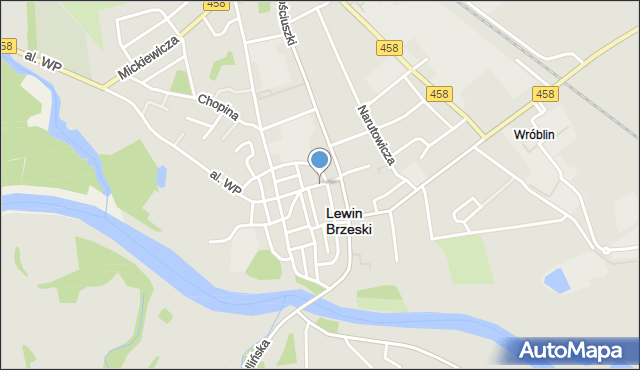 Lewin Brzeski, Hallera Józefa, gen., mapa Lewin Brzeski