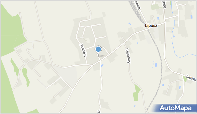 Lipusz, Harcerska, mapa Lipusz