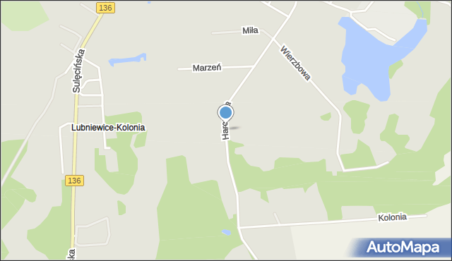 Lubniewice, Harcerska, mapa Lubniewice