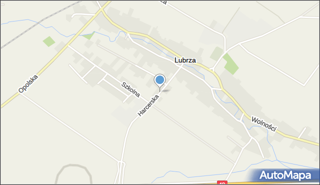 Lubrza powiat prudnicki, Harcerska, mapa Lubrza powiat prudnicki