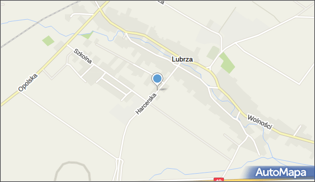 Lubrza powiat prudnicki, Harcerska, mapa Lubrza powiat prudnicki