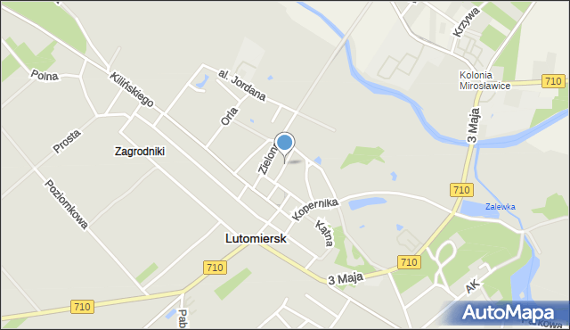 Lutomiersk, Handlowa, mapa Lutomiersk