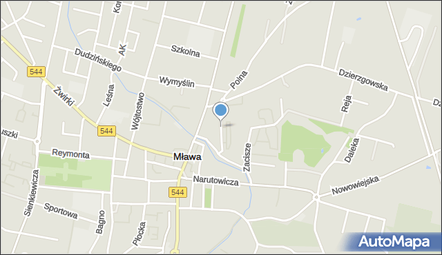 Mława, Handlowa, mapa Mława