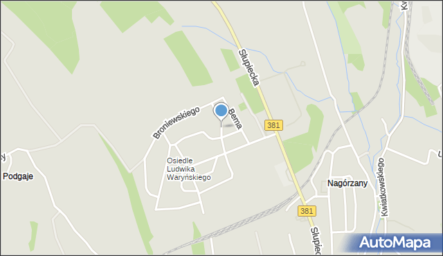 Nowa Ruda powiat kłodzki, Harcerska, mapa Nowa Ruda powiat kłodzki