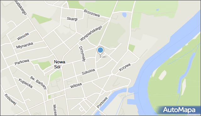 Nowa Sól, Harcerska, mapa Nowa Sól