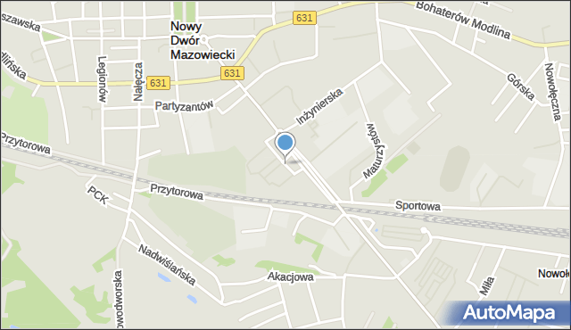 Nowy Dwór Mazowiecki, Harcerska, mapa Nowy Dwór Mazowiecki