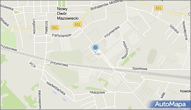 Nowy Dwór Mazowiecki, Harcerska, mapa Nowy Dwór Mazowiecki