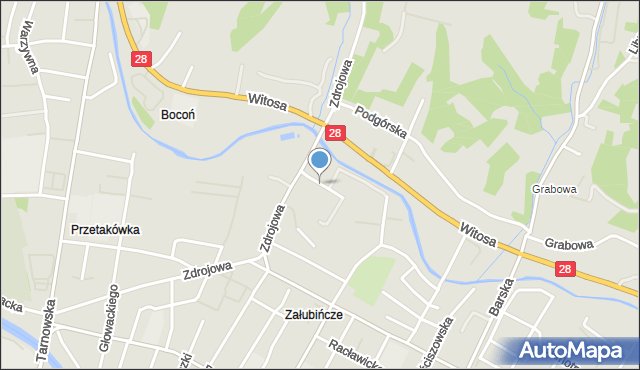 Nowy Sącz, Hasiora Władysława, mapa Nowego Sącza