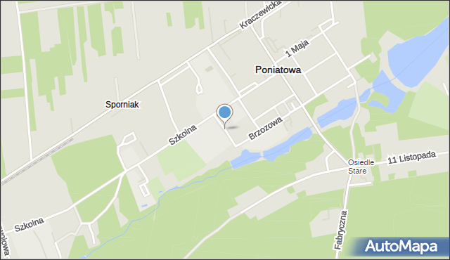 Poniatowa powiat opolski, Harcerska, mapa Poniatowa powiat opolski