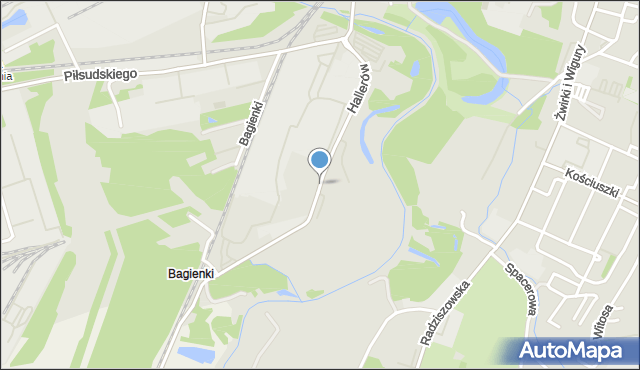 Skawina, Hallerów, mapa Skawina