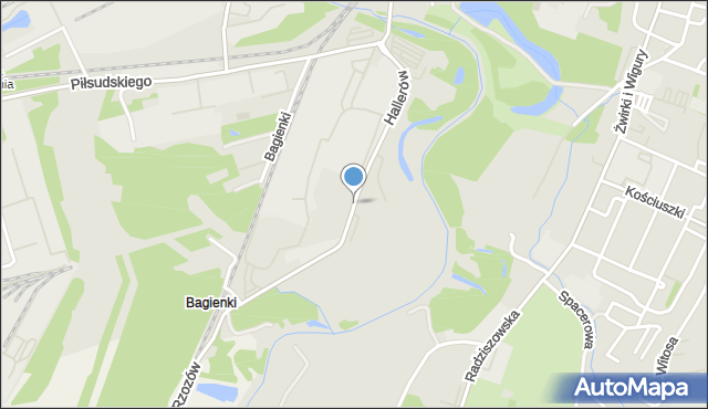 Skawina, Hallerów, mapa Skawina