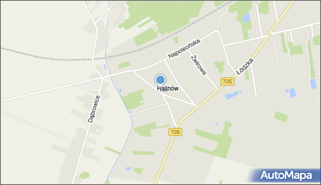 Skierniewice, Halinów, mapa Skierniewic