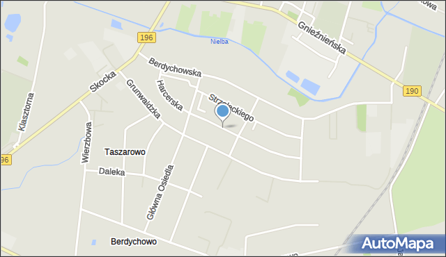 Wągrowiec, Harcerska, mapa Wągrowiec