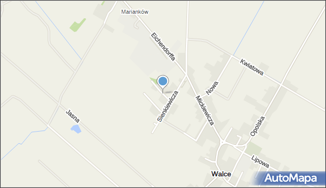 Walce, Hauptmanna, mapa Walce