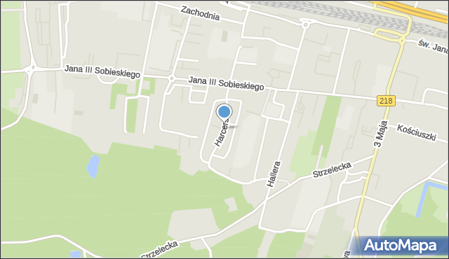 Wejherowo, Harcerska, mapa Wejherowo