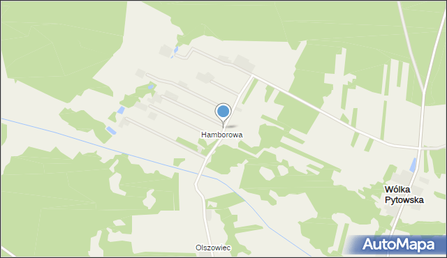 Wólka Pytowska, Hamborowa, mapa Wólka Pytowska