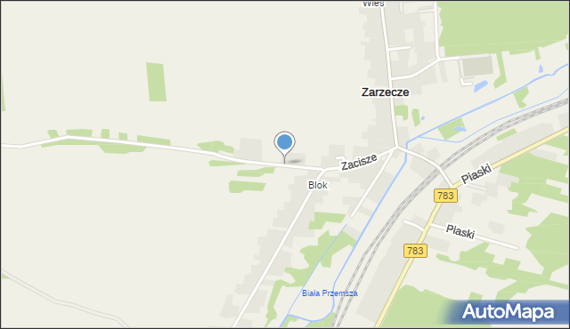 Zarzecze gmina Wolbrom, Hardego, mapa Zarzecze gmina Wolbrom