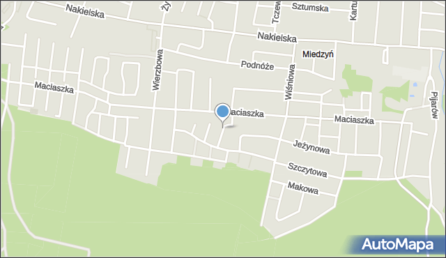 Bydgoszcz, Hebanowa, mapa Bydgoszczy