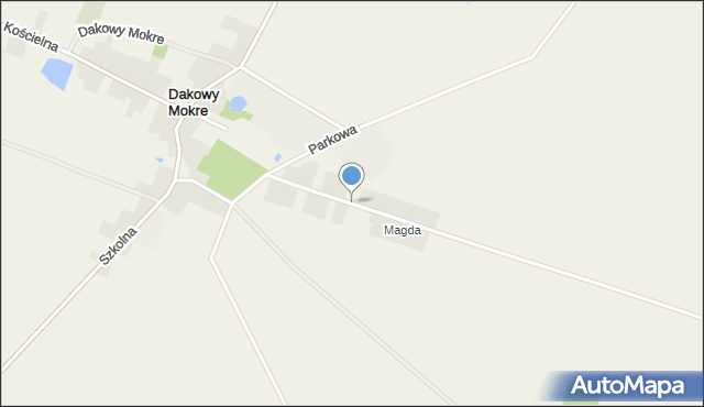 Dakowy Mokre, Hetmańska, mapa Dakowy Mokre