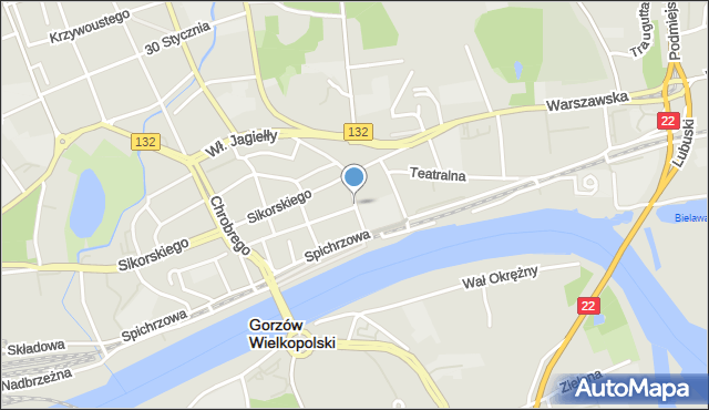 Gorzów Wielkopolski, Herberta Zbigniewa, mapa Gorzów Wielkopolski