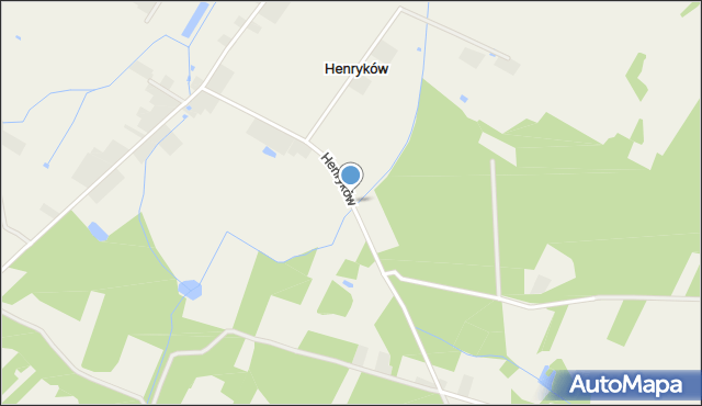 Henryków gmina Chynów, Henryków, mapa Henryków gmina Chynów