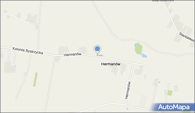 Hermanów gmina Wojcieszków, Hermanów, mapa Hermanów gmina Wojcieszków