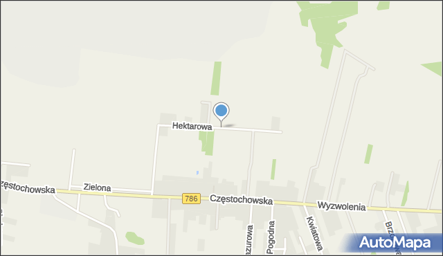 Jaskrów, Hektarowa, mapa Jaskrów