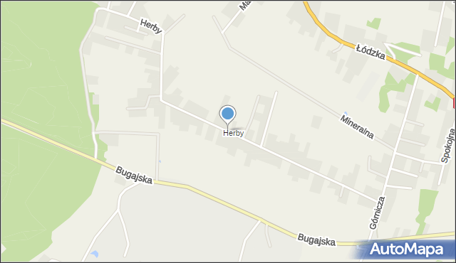 Miedziana Góra powiat kielecki, Herby, mapa Miedziana Góra powiat kielecki