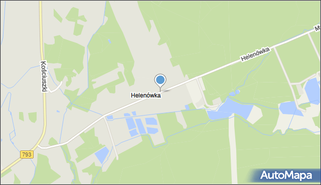 Myszków, Helenówka, mapa Myszków