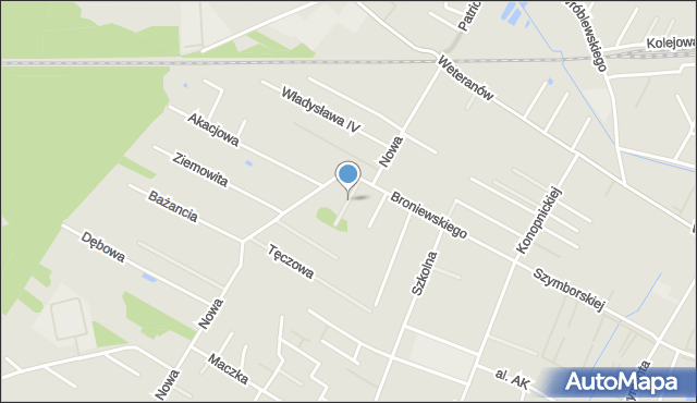 Radzymin powiat wołomiński, Herbu Korab, mapa Radzymin powiat wołomiński