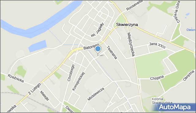 Skwierzyna, Hetmańska, mapa Skwierzyna