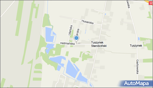 Tuszynek Majoracki, Hetmańska, mapa Tuszynek Majoracki