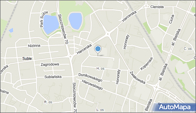 Tychy, Hetmańska, mapa Tychów