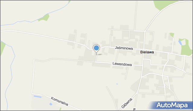 Bielawa gmina Długołęka, Hiacyntowa, mapa Bielawa gmina Długołęka