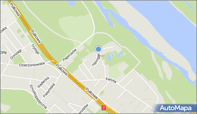 Warszawa, Hieroglif, mapa Warszawy