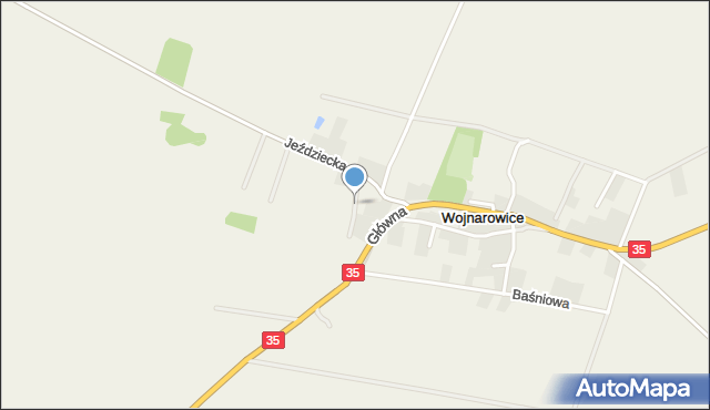 Wojnarowice, Hippiczna, mapa Wojnarowice