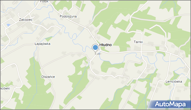 Hłudno, Hłudno, mapa Hłudno