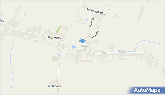 Mórkowo, Hlonda Augusta, ks. kard. Prymasa, mapa Mórkowo