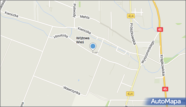 Opole, Hlouszka Wincentego, mapa Opola
