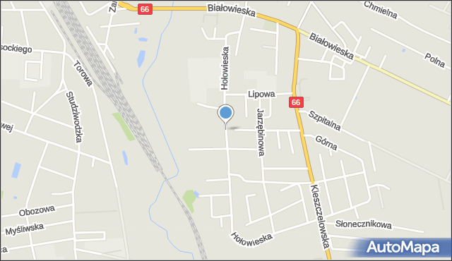 Bielsk Podlaski, Hołowieska, mapa Bielsk Podlaski